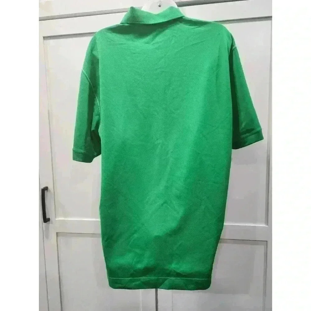 Nike Golf Dri-Fit Shirt Mens Large Green Short Sleeve Polo Polyester - Picture 4 of 8